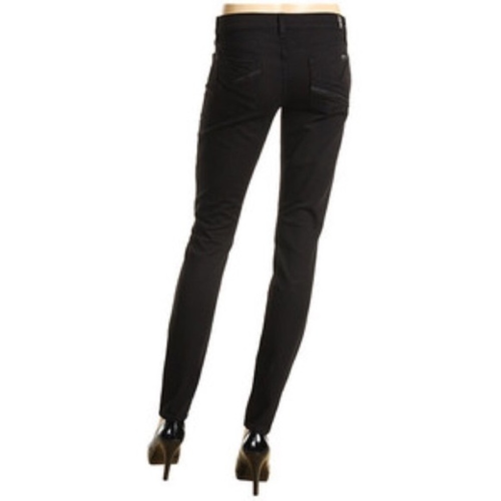 7FAM Gwenevere Zipper Pocket Black Jeans Size 25